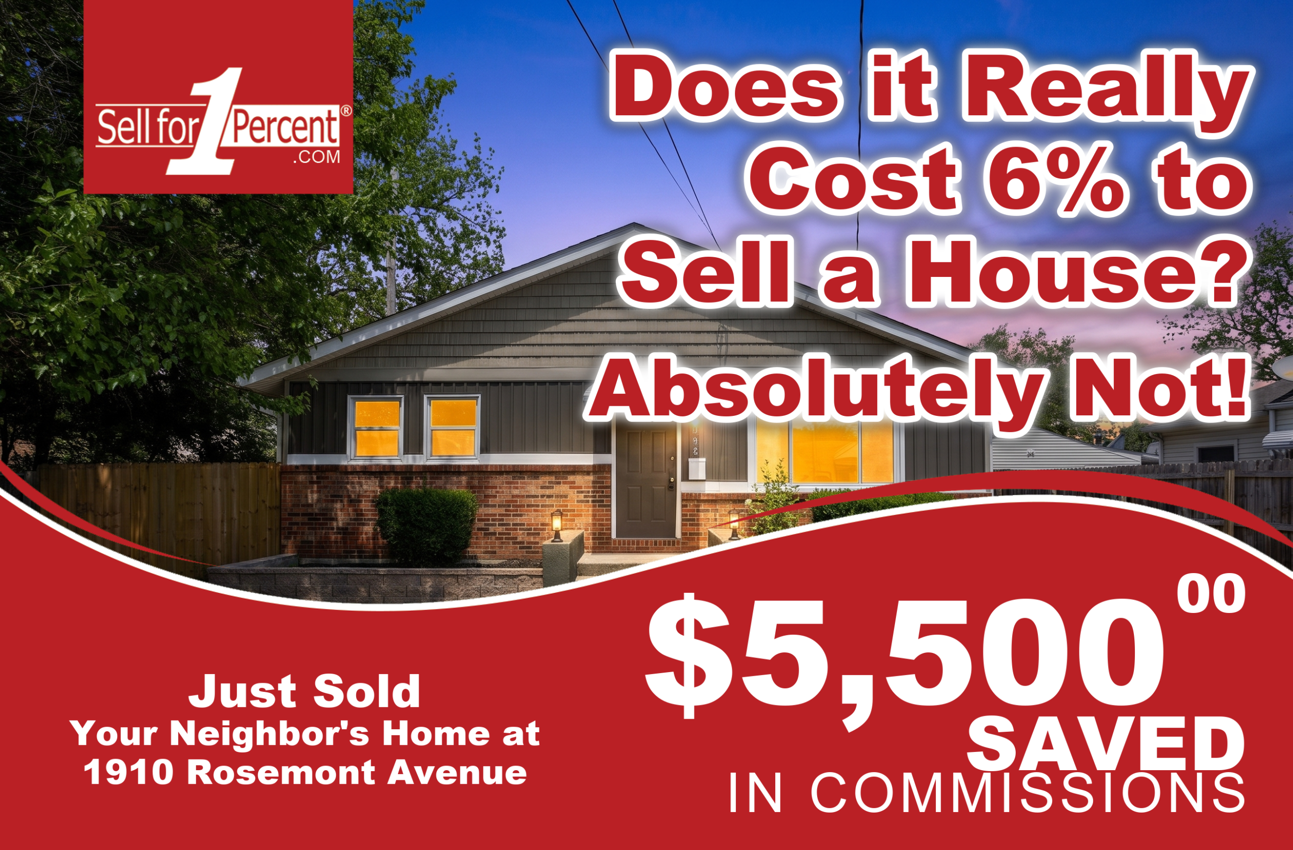 1910 Rosemont Avenue just sold - $5,500 saved in commissions
