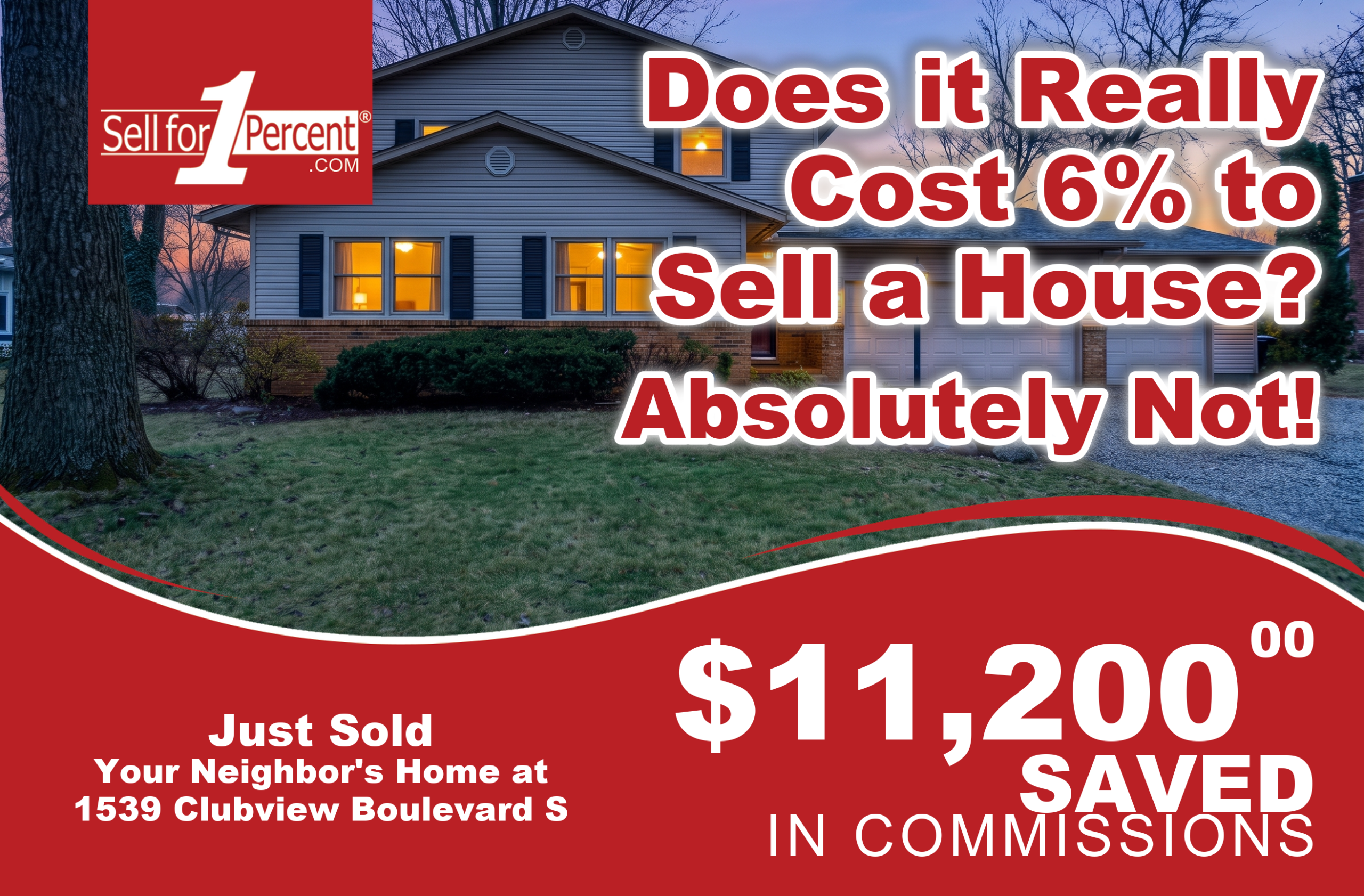 1539 Clubview Boulevard S just sold - $11,200 saved in commissions