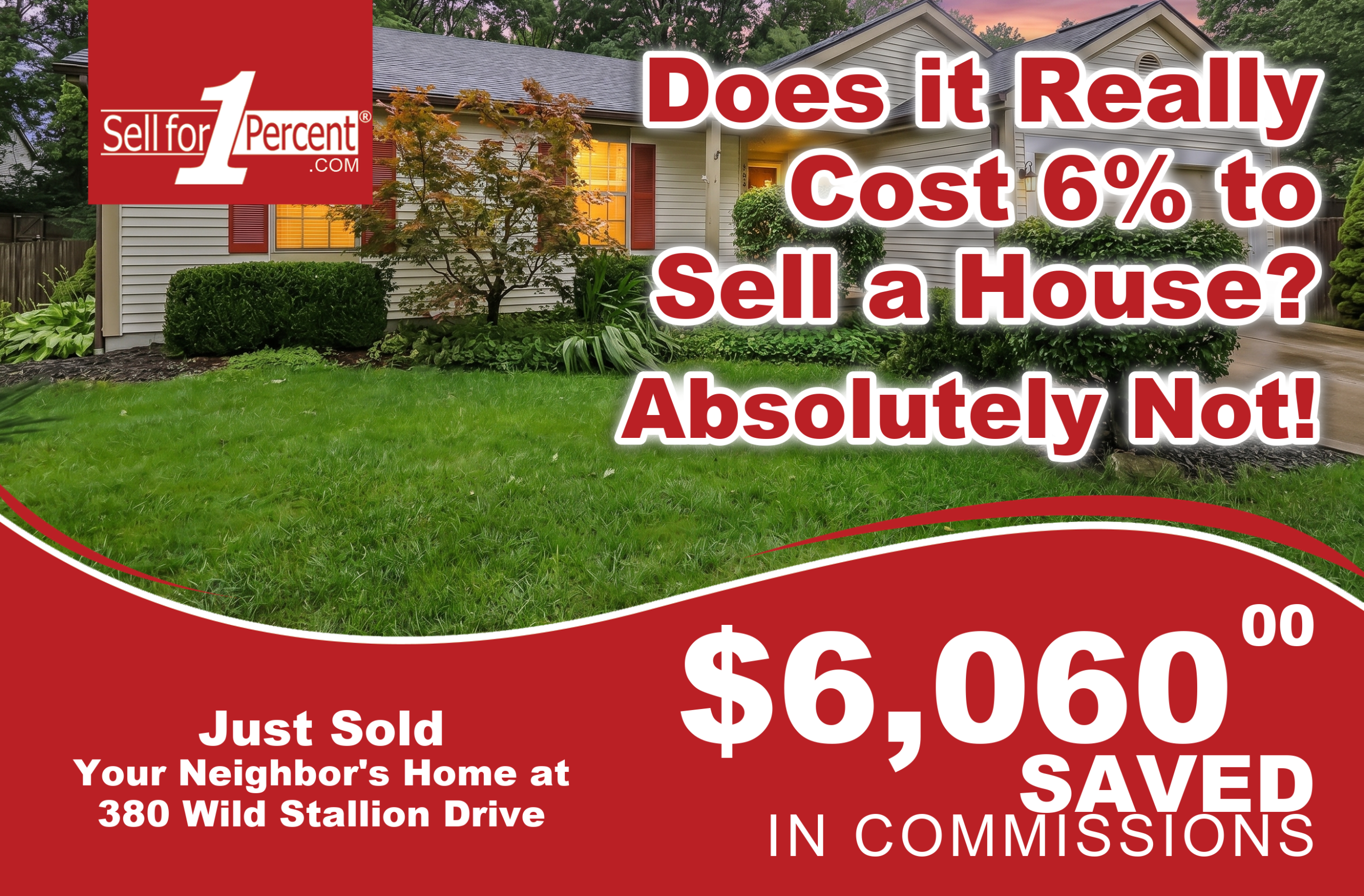 380 Wild Stallion Drive just sold - $6,060 saved in commissions