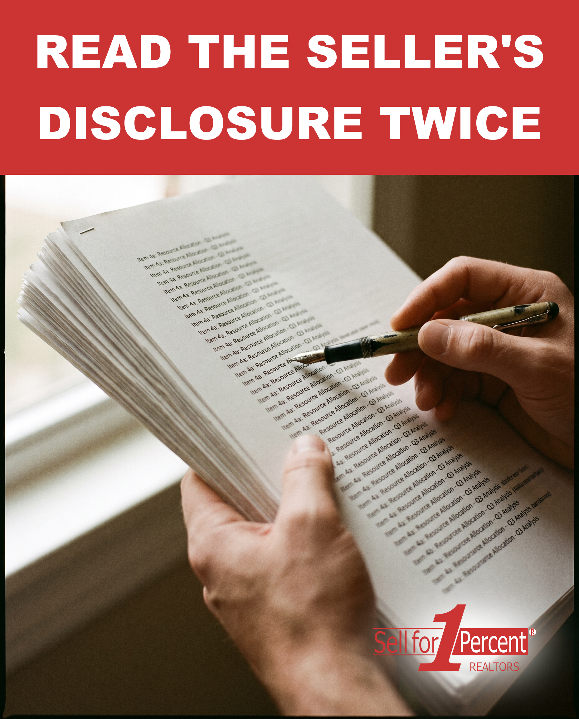 Read The Seller's Disclosure Twice